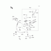 Схема вузла: Передній гальмівний циліндр для Kawasaki KMX125