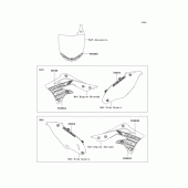 Схема узла: Наклейки для Kawasaki KX450 KX450F