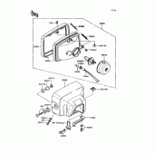 Схема вузла: Headlight(s) для Kawasaki ZX400 Z400FII
