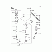 Схема вузла: Задній гальмівний циліндр для Kawasaki EX250 Ninja 250