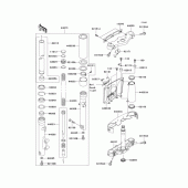 Схема узла: Передняя вилка(1/2) для Kawasaki VN1500 Vulcan 1500 Classic FI