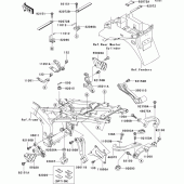 Схема вузла: Кріплення двигуна для Kawasaki ZX636 Ninja ZX-6R