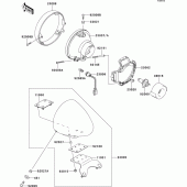 Схема вузла: Headlight(s) для Kawasaki VN1500 VN1500 Drifter