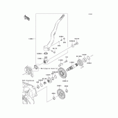 Схема вузла: Kickstarter mechanism для Kawasaki KX450 KX450F