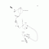 Схема узла: Катушка зажигания для Kawasaki KX500
