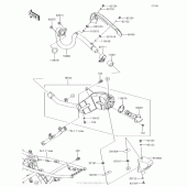Схема вузла: Вихлопна система для Kawasaki KLX140 KLX140G