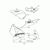 Схема узла: Наклейки (Silver) для Kawasaki ZX1200 Ninja ZX-12R