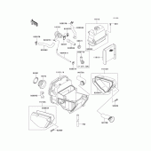 Схема узла: Воздушный фильтр для Kawasaki EX500 Ninja 500R
