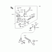 Схема узла: Передний тормозной цилиндр для Kawasaki VN400 Vulcan Classic