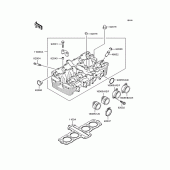 Схема вузла: Головка циліндра для Kawasaki ZR400 Zephyr