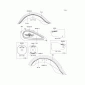 Схема вузла: Decals(red/beige)(vn1500-n1h/n2h) для Kawasaki VN1500 VN1500 Classic FI