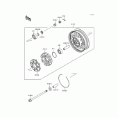 Схема узла: Заднее колесо & Приводная цепь для Kawasaki ZG1200 Voyager XII
