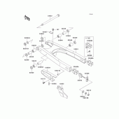 Схема вузла: Задній важіль (маятник) для Kawasaki KL650 KLR650