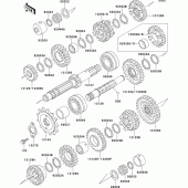 Схема вузла: Transmission(1/2) для Kawasaki ZR550 Zephyr