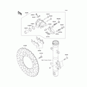 Схема вузла: Переднє гальмо для Kawasaki EX250 Ninja 250R