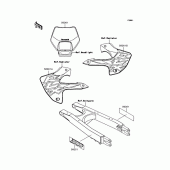 Схема вузла: Наклейки для Kawasaki KLX300R