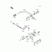 Схема вузла: Перемикач передач для Kawasaki VN400 Vulcan II