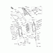 Схема вузла: Радіатор для Kawasaki KX250/KX252 KX250F
