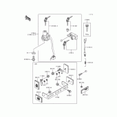 Схема вузла: Ignition switch(1/2) для Kawasaki KL650 KLR650