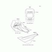 Схема вузла: Наклейки (Green) для Kawasaki KL250 KL250 Super Sherpa