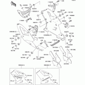 Схема вузла: Cowling lowers(zx750-j1) для Kawasaki ZX750 ZXR750