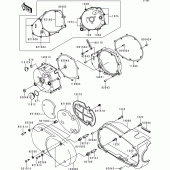 Схема вузла: Left engine cover(s) для Kawasaki VN1500 VN1500 Classic Tourer