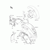 Схема вузла: Fenders(1/2) для Kawasaki VN900 VN900 Classic