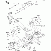 Схема узла: Крепление двигателя для Kawasaki EJ650 W650