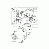Схема узла: Передний тормозной цилиндр для Kawasaki ZX1400 ZZR1400 ABS