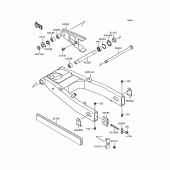 Схема вузла: Задній важіль (маятник) для Kawasaki ZX400 ZZR400