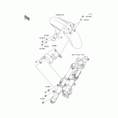 Схема вузла: Переднє крило для Kawasaki EX300 Ninja 300