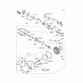 Схема узла: Приводной вал/шестерня ведомого вала для Kawasaki VN1600 Vulcan 1600 Nomad