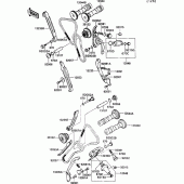 Схема вузла: Розподільний вал & Ланцюг ГРМ & Натягувач для Kawasaki VN750 VN750 Twin