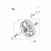 Схема узла: Ступица переднего колеса для Kawasaki KLE650 Versys 650