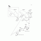 Схема узла: Переднее крыло для Kawasaki EX650 Ninja 650 ABS