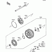 Схема узла: Ступица заднего колеса для Kawasaki VN1500 VN-15 SE