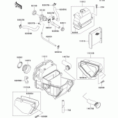 Схема вузла: Повітряний фільтр Kawasaki EX500 EX500
