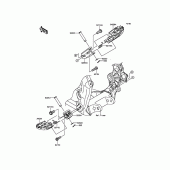 Схема вузла: Підніжки для Kawasaki KX250/ KX252 KX250F