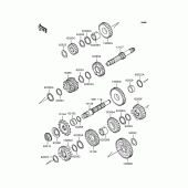 Схема вузла: Трансмісія для Kawasaki VN250 Eliminator 250V