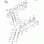 Схема вузла: Клапани для Kawasaki ZX600 GPX600R