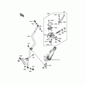 Схема вузла: Передній гальмівний циліндр Kawasaki ER300 Z300