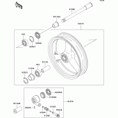 Схема узла: Ступица переднего колеса для Kawasaki ZX750 Ninja ZX-7RR