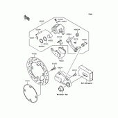 Схема вузла: Заднє гальмо для Kawasaki ZR750 Z750