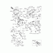 Схема вузла: Обтічник (верх; CDFA) для Kawasaki EX400 Ninja 400R