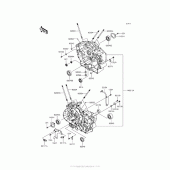 Схема вузла: Картер двигуна для Kawasaki VN900 Vulcan 900 Classic LT