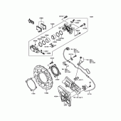 Схема узла: Задний тормоз для Kawasaki ZX1400 ZZR1400 ABS