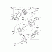 Схема вузла: Заднє колесо & Привідний ланцюг для Kawasaki VN800 Vulcan 800 Classic