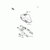 Схема вузла: Інформаційні наклейки для Kawasaki BX250 NINJA 250SL