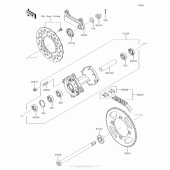 Схема узла: Ступица заднего колеса для Kawasaki KLX140 KLX140L