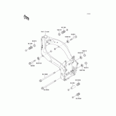 Схема узла: Крепление двигателя для Kawasaki ZX750 Ninja ZX-7R